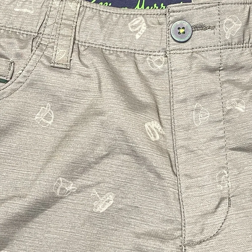 William‎ Murray Golf Shorts Mens 34 Gray All Over Print Stretch Straight Fit - Picture 2 of 9